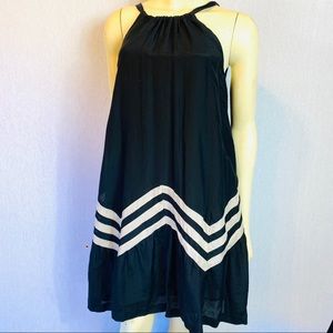 GAP Black Sleeveless Dress Chevron Design XS